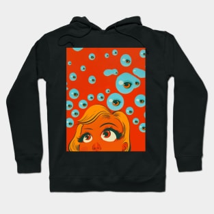 Vintage Eyeball Horror Art Hoodie